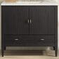 James Martin Vanities Myrrin 36" Vanity in Carbon Oak with 3 cm Lime Delight Quartz Top, , large