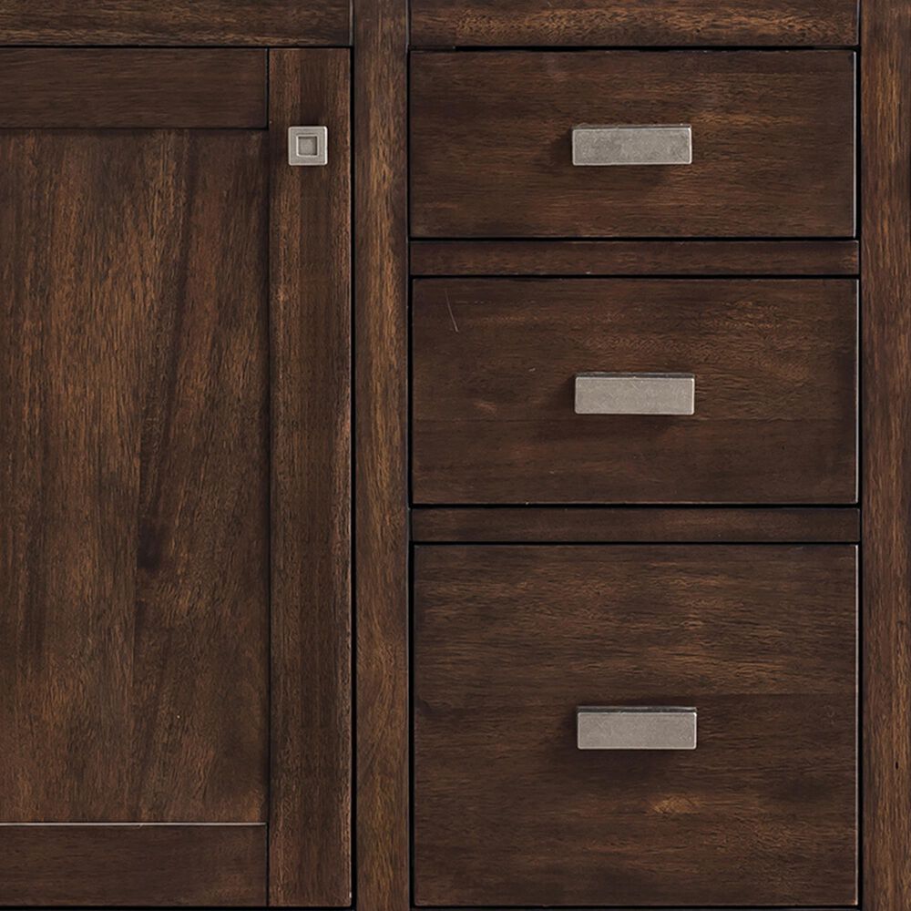 James Martin Vanities Addison 60&quot; Double Bathroom Vanity in Mid-Century Acacia with 3 cm Lime Delight Quartz Top and Rectangular Sinks, , large