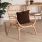 Baxton Studio Bajo Arm Chair in Natural Brown, , large