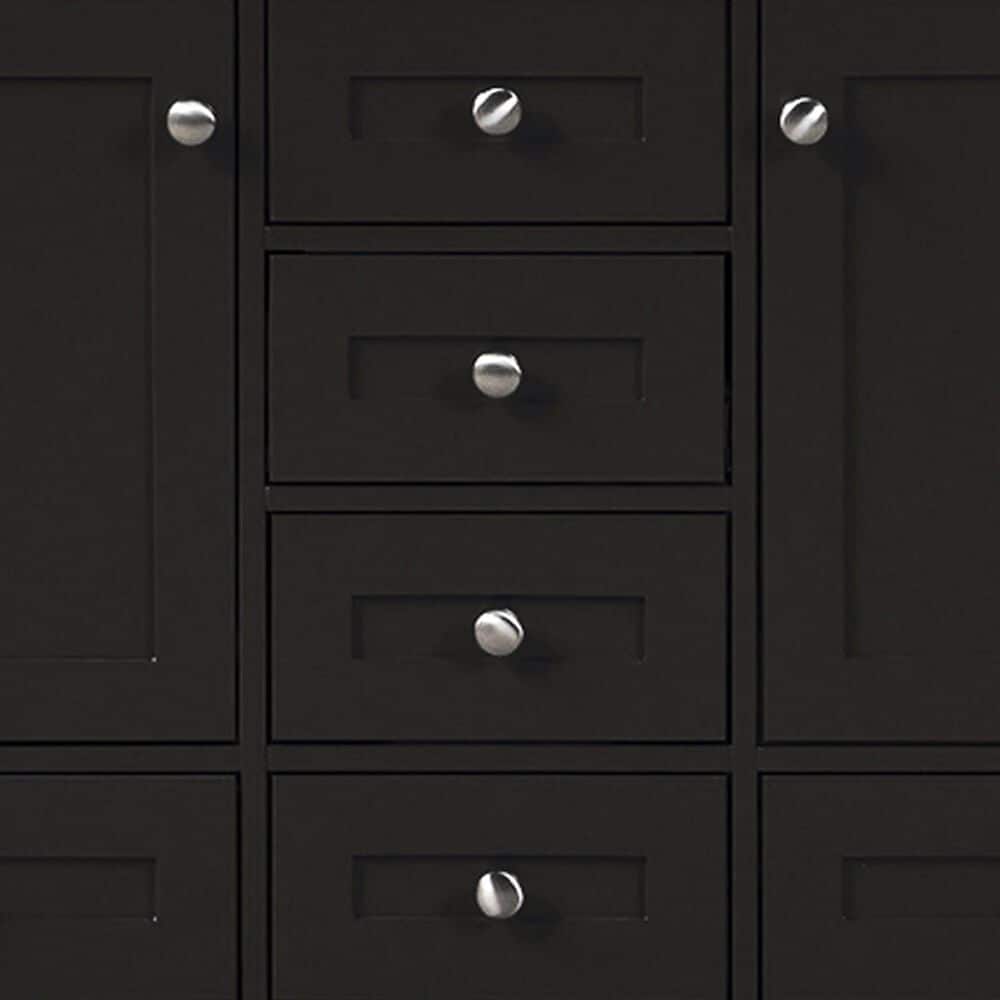 Lexora Home Dukes 48&quot; Double Bathroom Vanity in Espresso with 2 cm White Carrara Marble Top and Rectangular Sinks, , large