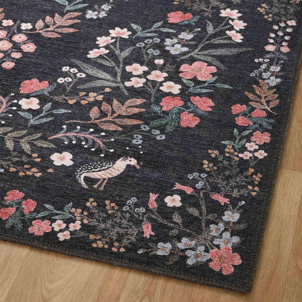 Rifle Paper Co Maison 2&#39;6&quot; x 9&#39;6&quot; Tuileries Black Runner, , large