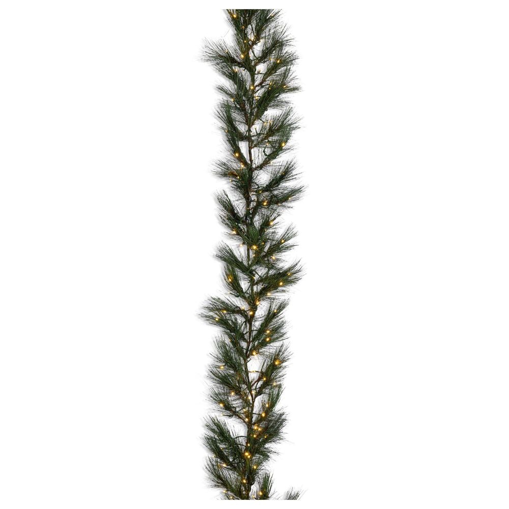 The Gerson Company 9' x 12" Garland with 250 LED Lights in Green, , large