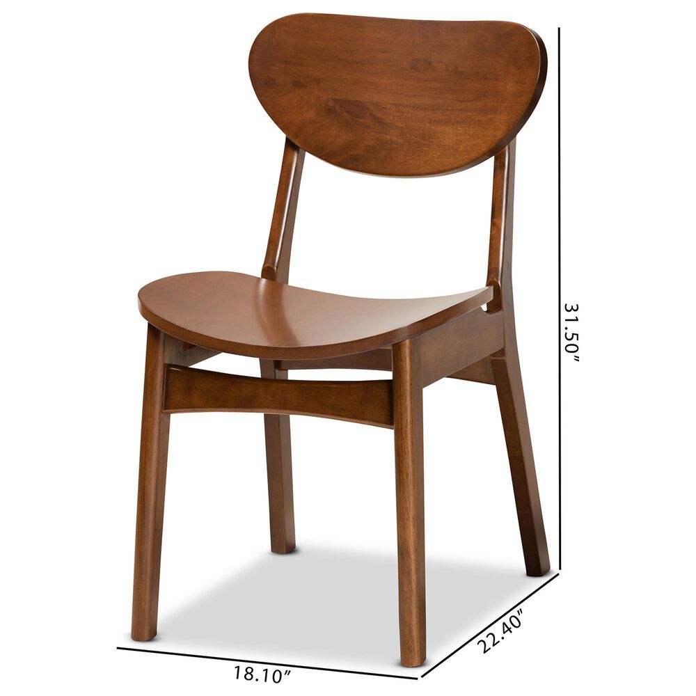 Baxton Studio Katya Side Chair in Walnut Brown (Set of 2), , large