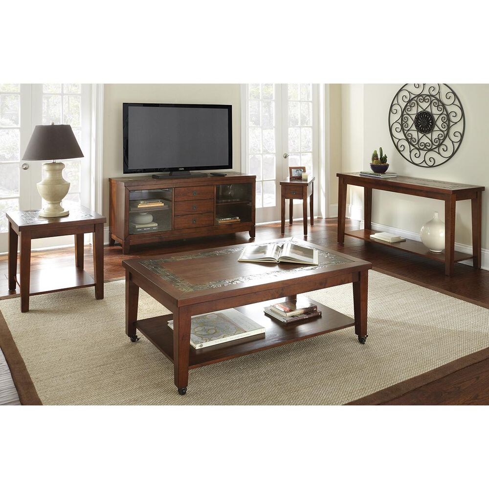 Crystal City Davenport Sofa Table in Dark Brown, , large