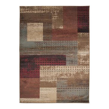 Surya Riley RLY-5004 2" x 3"3" Red/Brown/Camel Scatter Rug, , large