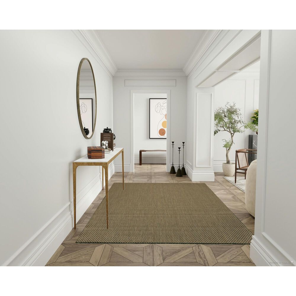 Nourison Courtyard Green 6&#39; x 9&#39; Indoor/Outdoor Area Rug, , large