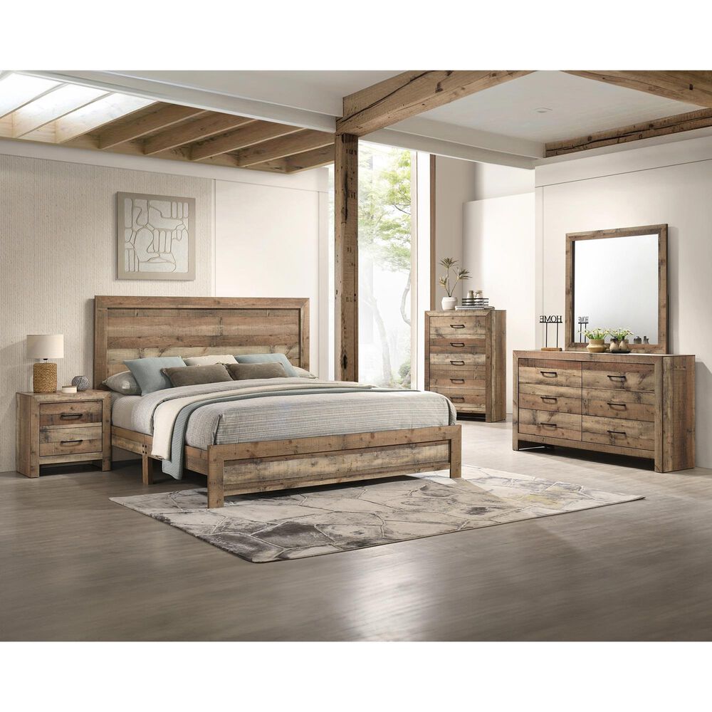 Crown Mark Elmer Dresser Mirror in Rustic Brown, , large