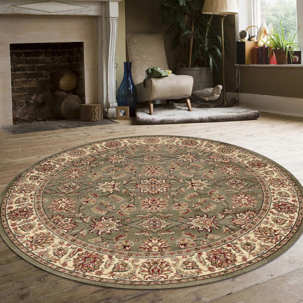 Radici USA Como 1592 Sage 8' Round Area Rug, , large
