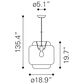 Zuo Modern Finch Ceiling Lamp in Natural, , large