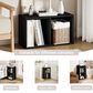 HOMLUX 2-Tier Open Shelf Bookcase in Blackwood, , large