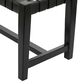 Maple and Jade 47" Leather Handmade Woven Bench in Black, , large