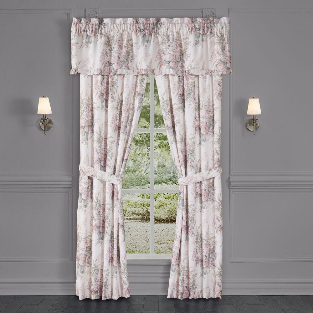J. Queen New York Estelle 84&quot; x 41&quot; Window Panel Pair in Blush and Cream, , large