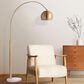 Renwil Daleela Floor Lamp in Plated Brushed Gold and White, , large