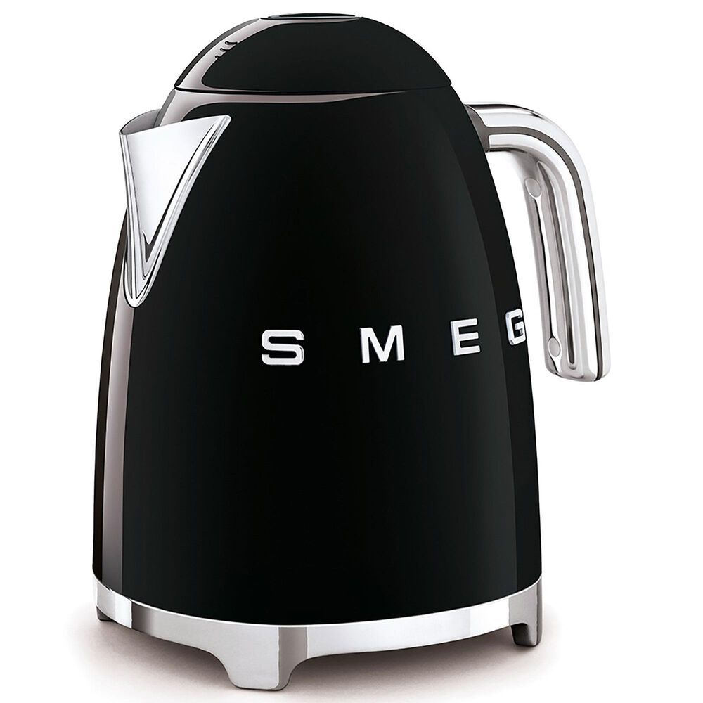 Smeg 7-Cup Stainless Steel Retro Style Electric Kettle in Black, , large