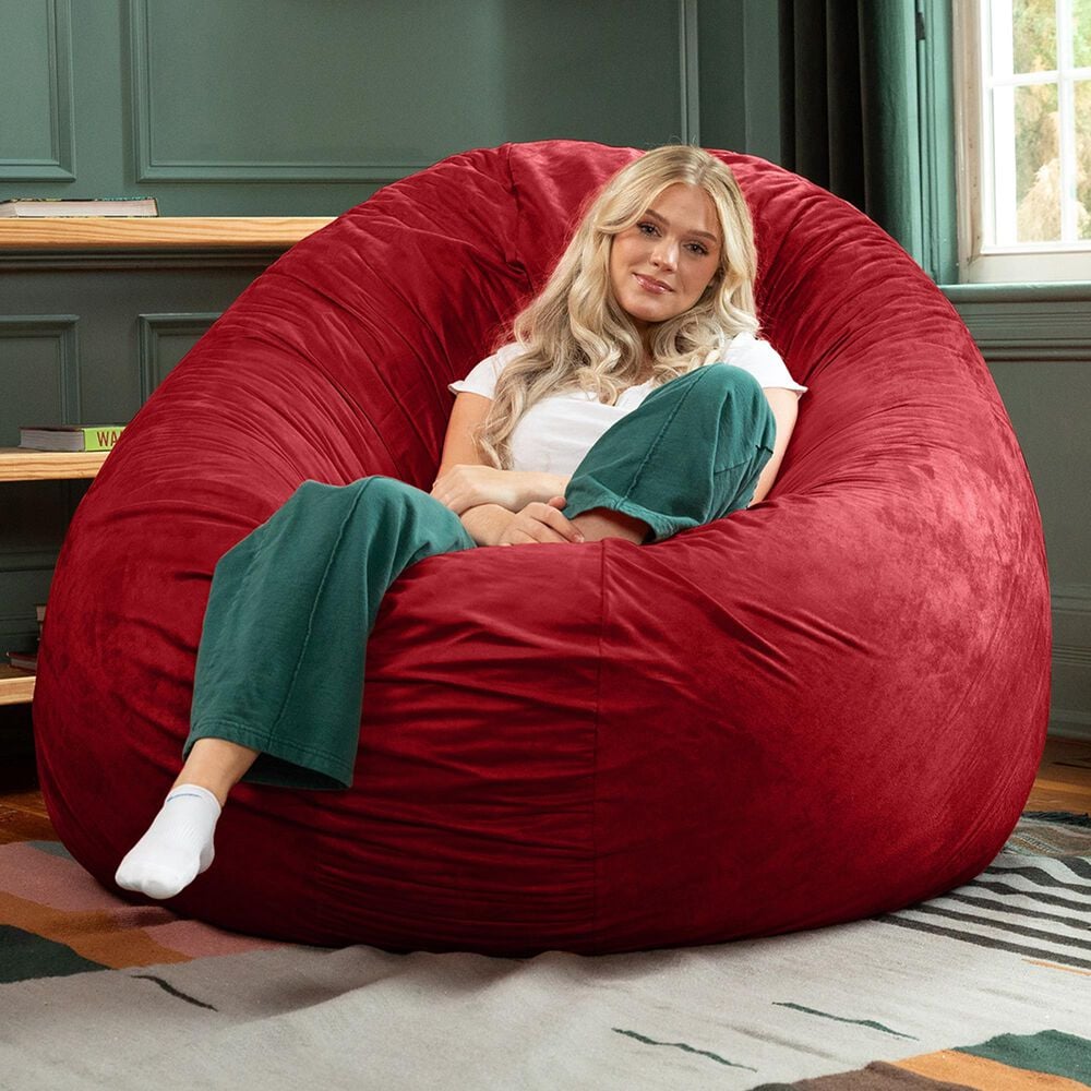 Jaxx 6&#39; Cocoon Large Bean Bag Chair in Cinnabar, , large