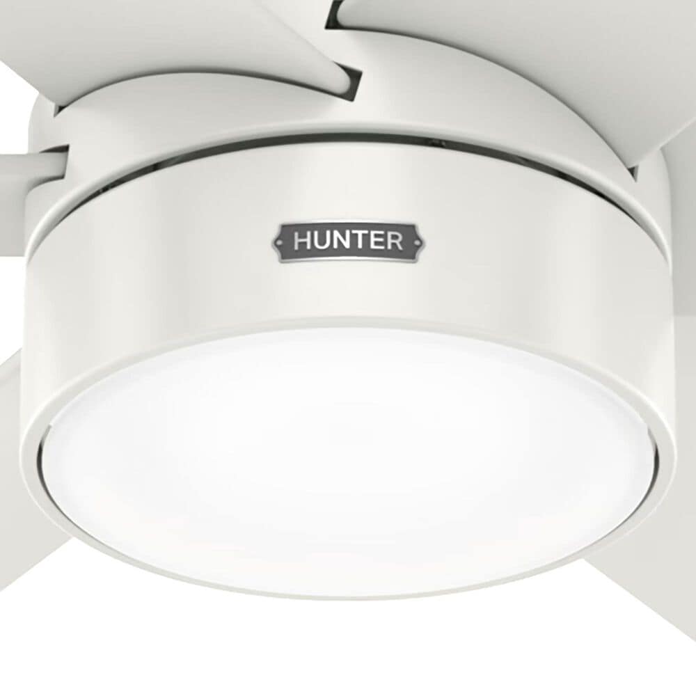 Hunter Solaria 72&quot; Outdoor Ceiling Fan with LED Light in Fresh White, , large