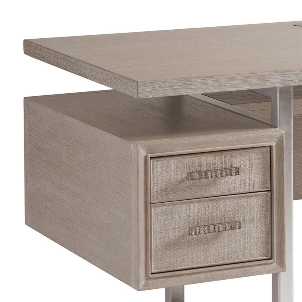 Lexington Home Brands Evanston Writing Desk in Misty White and Silver, , large