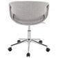 LumiSource Curvo Swivel Task Chair with Grey Fabric Cushion in Chrome, , large