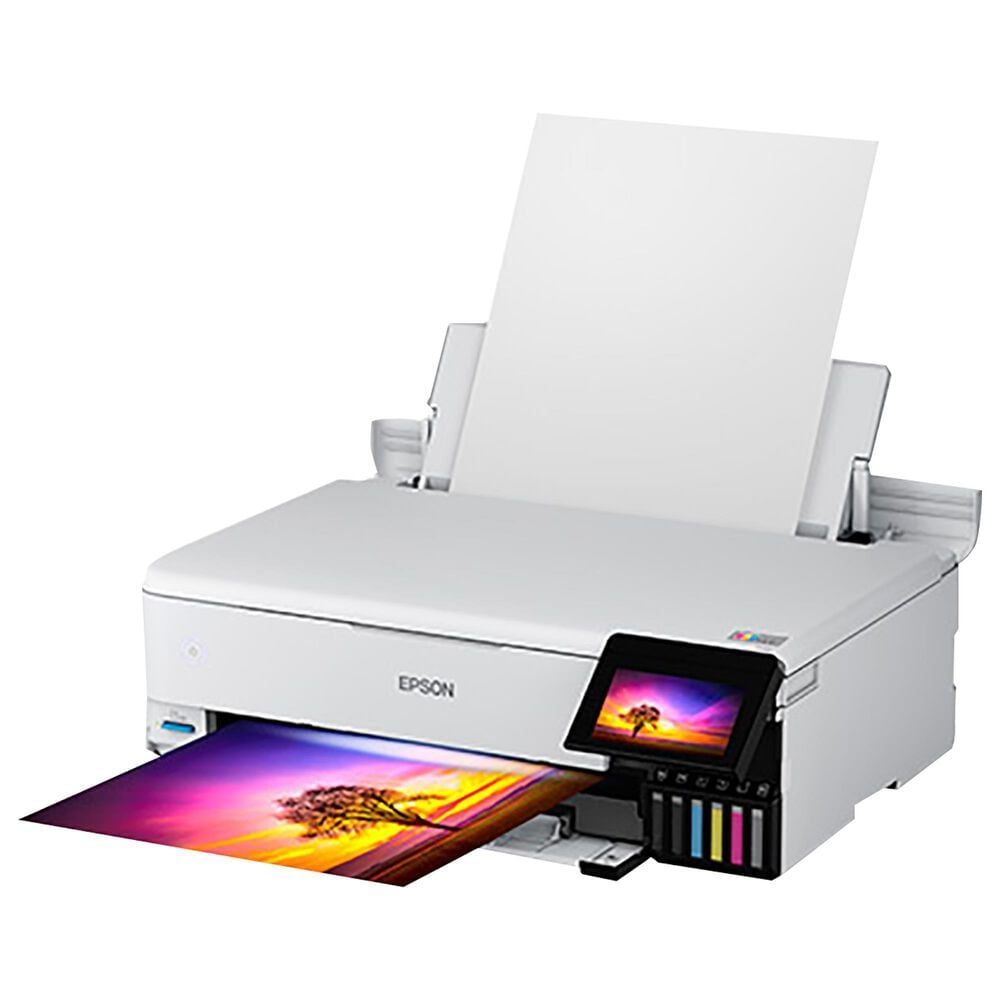 Epson EcoTank Photo ET-8550 All-in-One Wide-Format Supertank Printer in White, , large