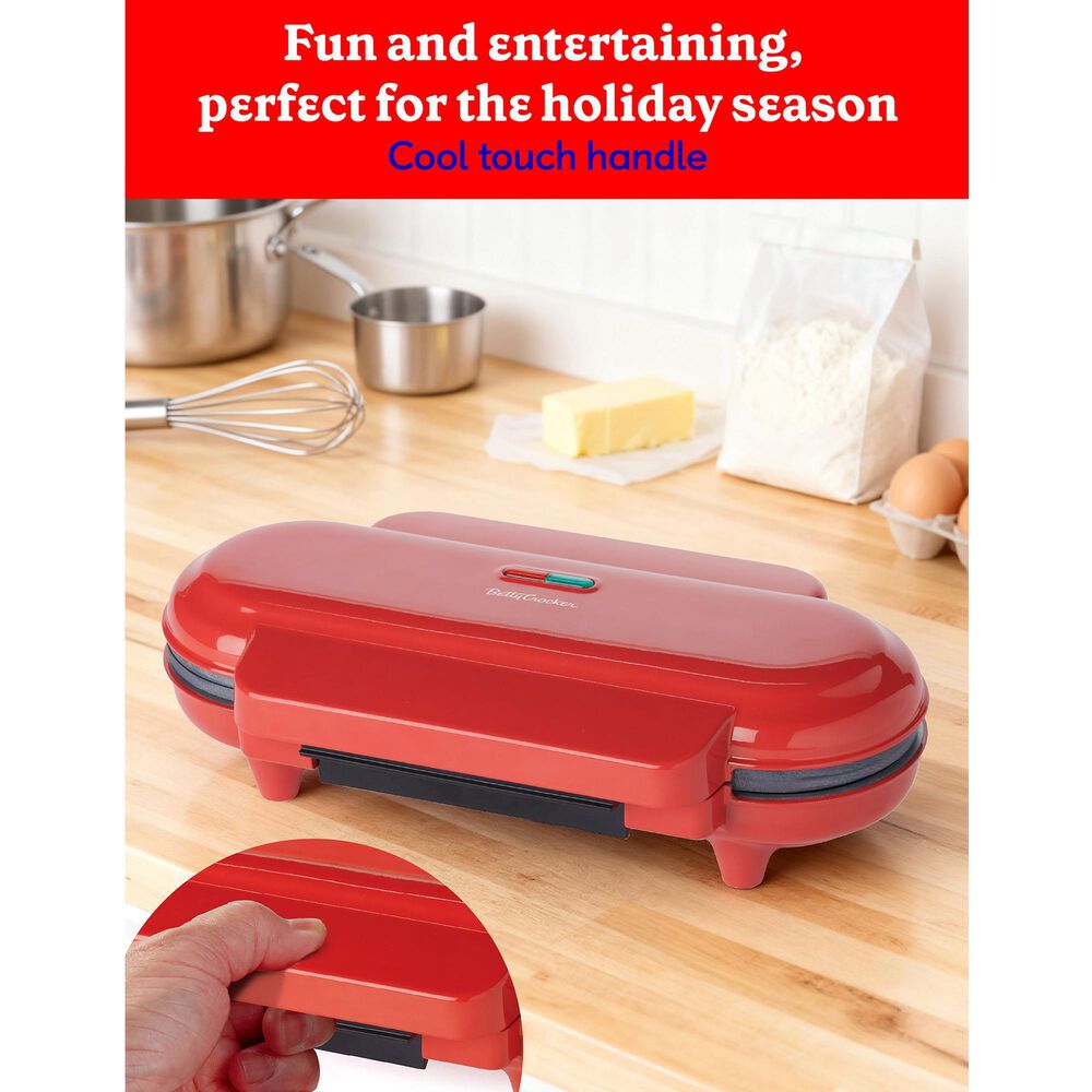 Betty Crocker 3-in-1 Waffle Maker in Red, , large