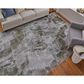 Feizy Cadiz 39N5F Green and Ivory 11"6" x 14"6" Area Rug, , large