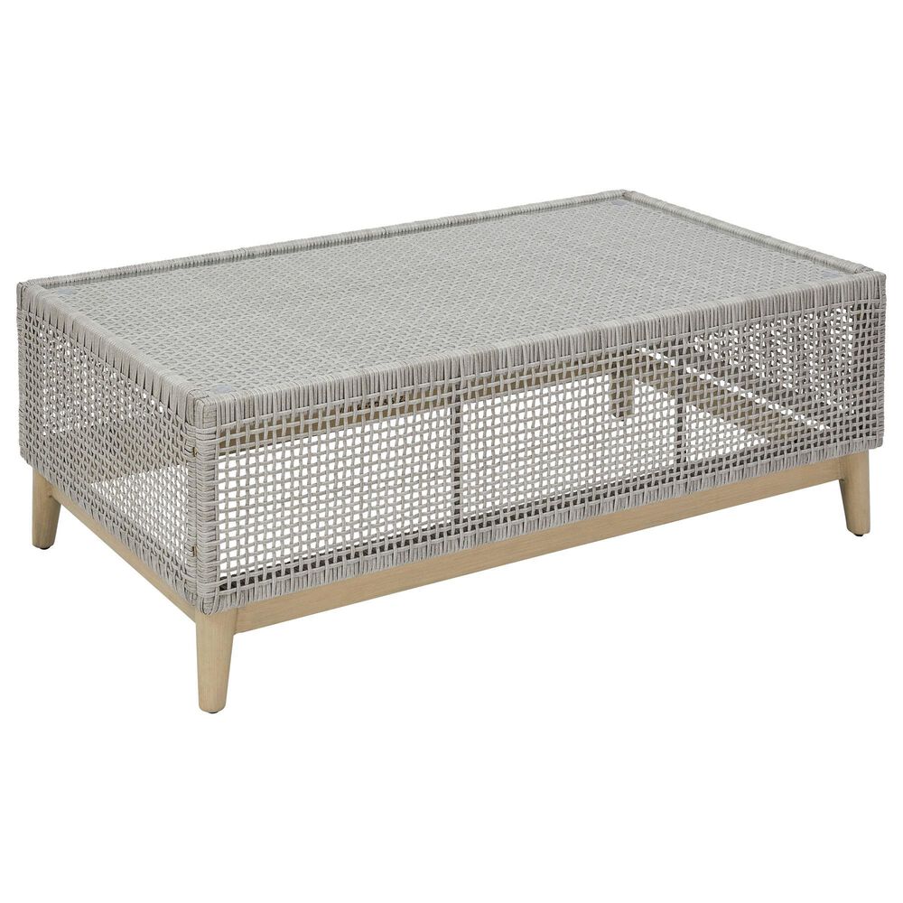 Ashley Seton Creek Patio Rectangular Cocktail Table in Gray, , large