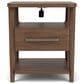 Riverside Furniture Delia 1 Drawer 2 Shelf Nightstand in Nouveau Walnut, , large