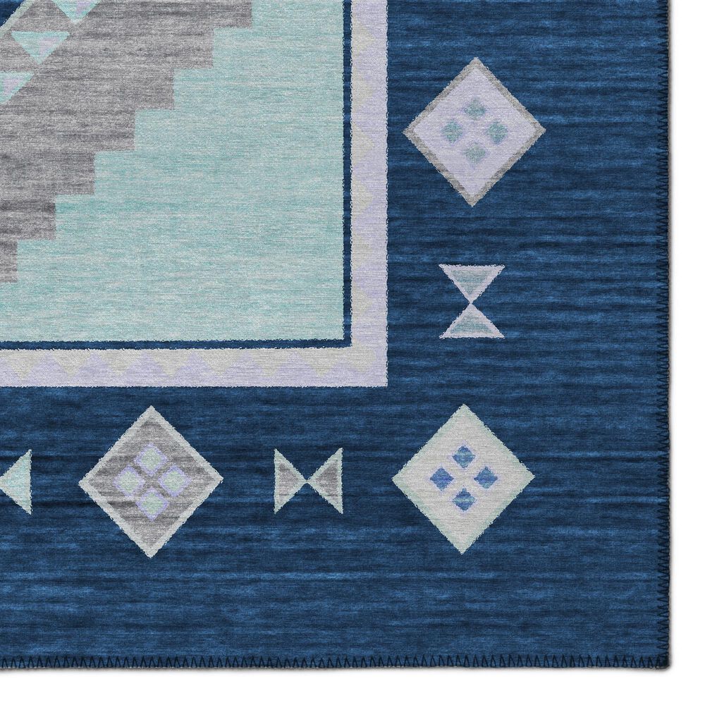 Dalyn Rug Company Phoenix 2&#39;3&quot; x 7&#39;6&quot; Denim Indoor/Outdoor Runner, , large