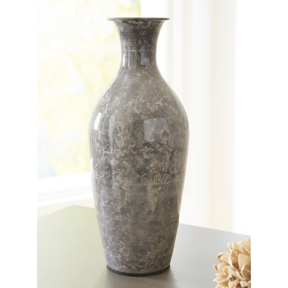 Ashley Brockwich 12&quot; Vase in Antique Gray, , large