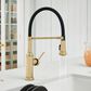 Blanco Empressa Semi Pro Kitchen Faucet 1.5 GPM in Satin Gold and Matte Black, , large
