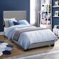 The Monday Company Twin Upholstered Bed in Gray, , large