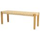 Hearth and Haven Angie Outdoor Bench in Teak and Light Brown, , large