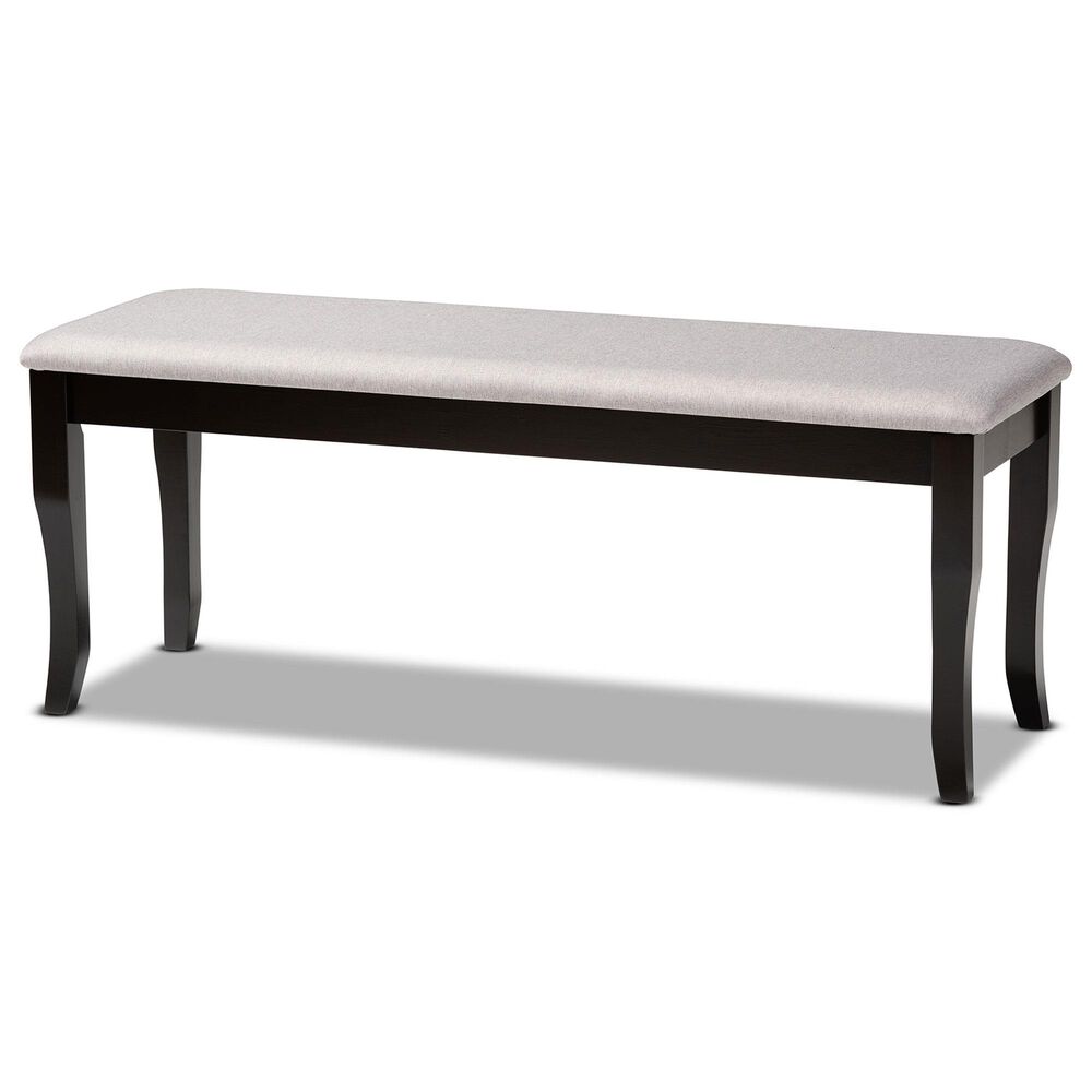 Baxton Studio Cornelie Dining Bench in Dark Brown, , large