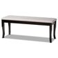 Baxton Studio Cornelie Dining Bench in Dark Brown, , large