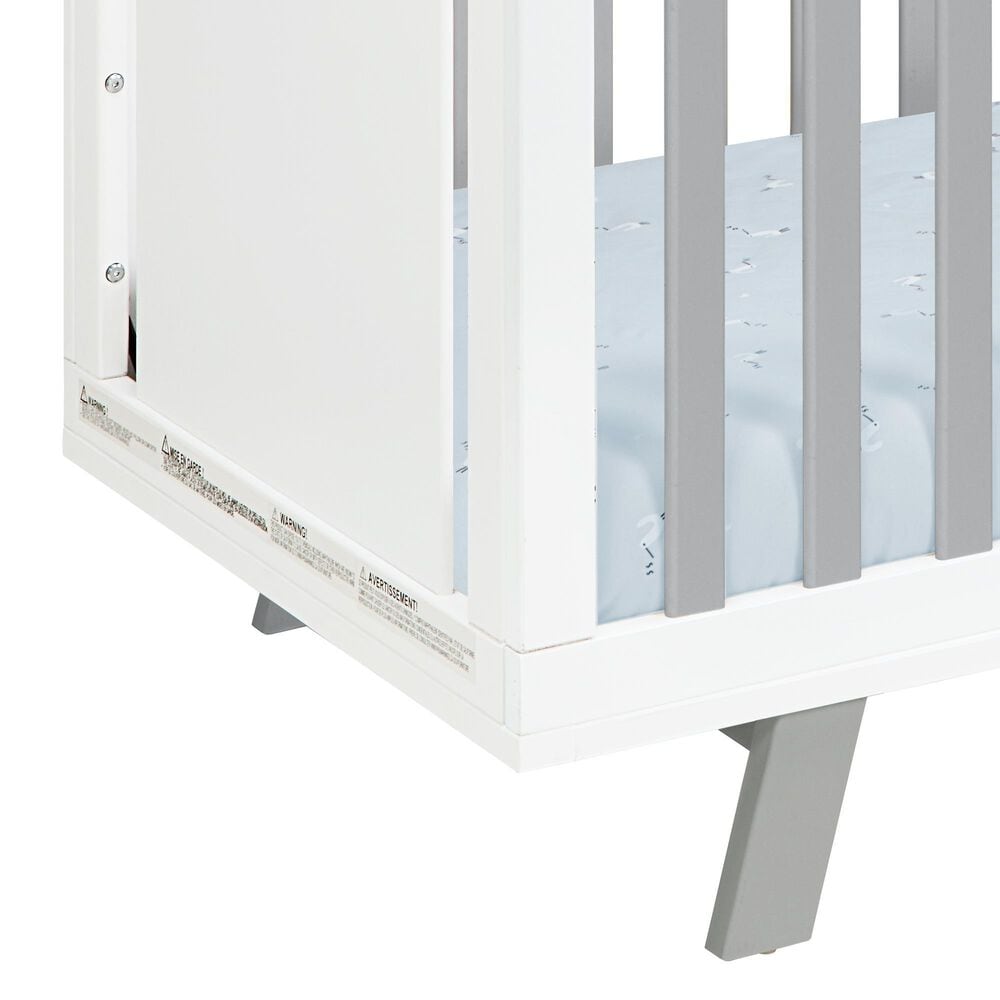 Hearth and Haven Livia 3-In-1 Convertible Island Crib in White and Gray, , large