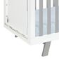 Hearth and Haven Livia 3-In-1 Convertible Island Crib in White and Gray, , large