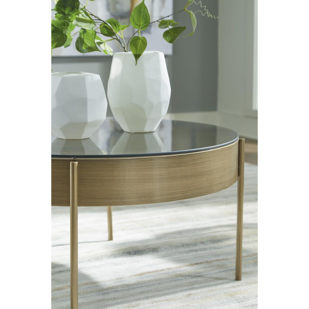 Ashley Jettaya 3-Piece Occasional Table Set in Brushed Brass, , large
