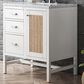 James Martin Addison 30" Single Bathroom Vanity in Glossy White with 3 cm Arctic Fall Solid Surface Top and Rectangular Sink, , large