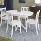 CorLiving Dillon Pedestal Dining Table with Leaf in White - Table Only, , large