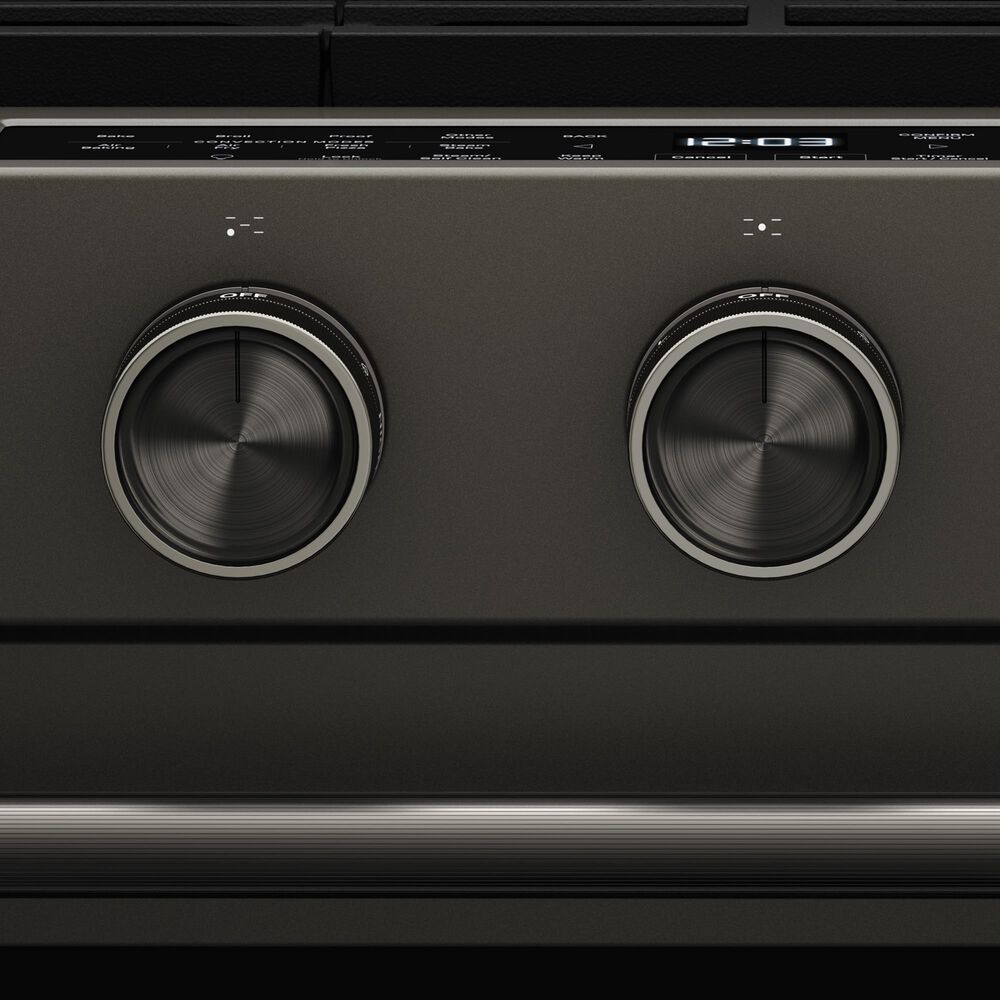 KitchenAid 2-Piece Kitchen Package with 30" Slide-In Smart Gas Range and 30" Over-the-Range Microwave Oven in Black Ore, , large