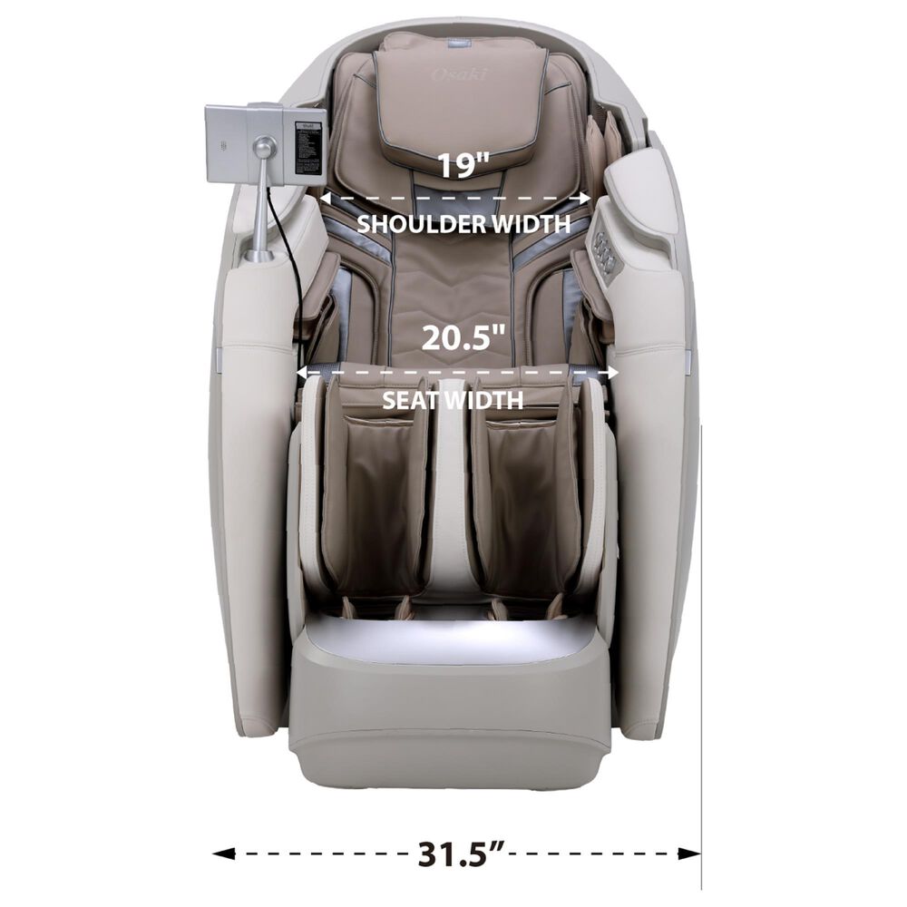 Osaki OS-Pro 4D DuoMax SE Zero Gravity Massage Chair in Taupe, , large