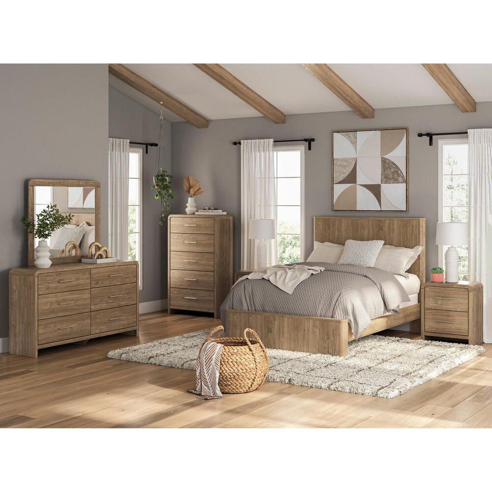 Ashley Gramburg 4 Piece Full Panel Bedroom Set in Warm Brown, , large