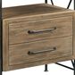 Kincaid Modern Forge Crockett 2 Drawer Nightstand in Sandy Brown Poplar, , large