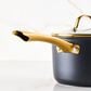 Faber Forged Induction 3-Quart Ceramic Nonstick Sauce Pan with Lid in Black and Gold, , large