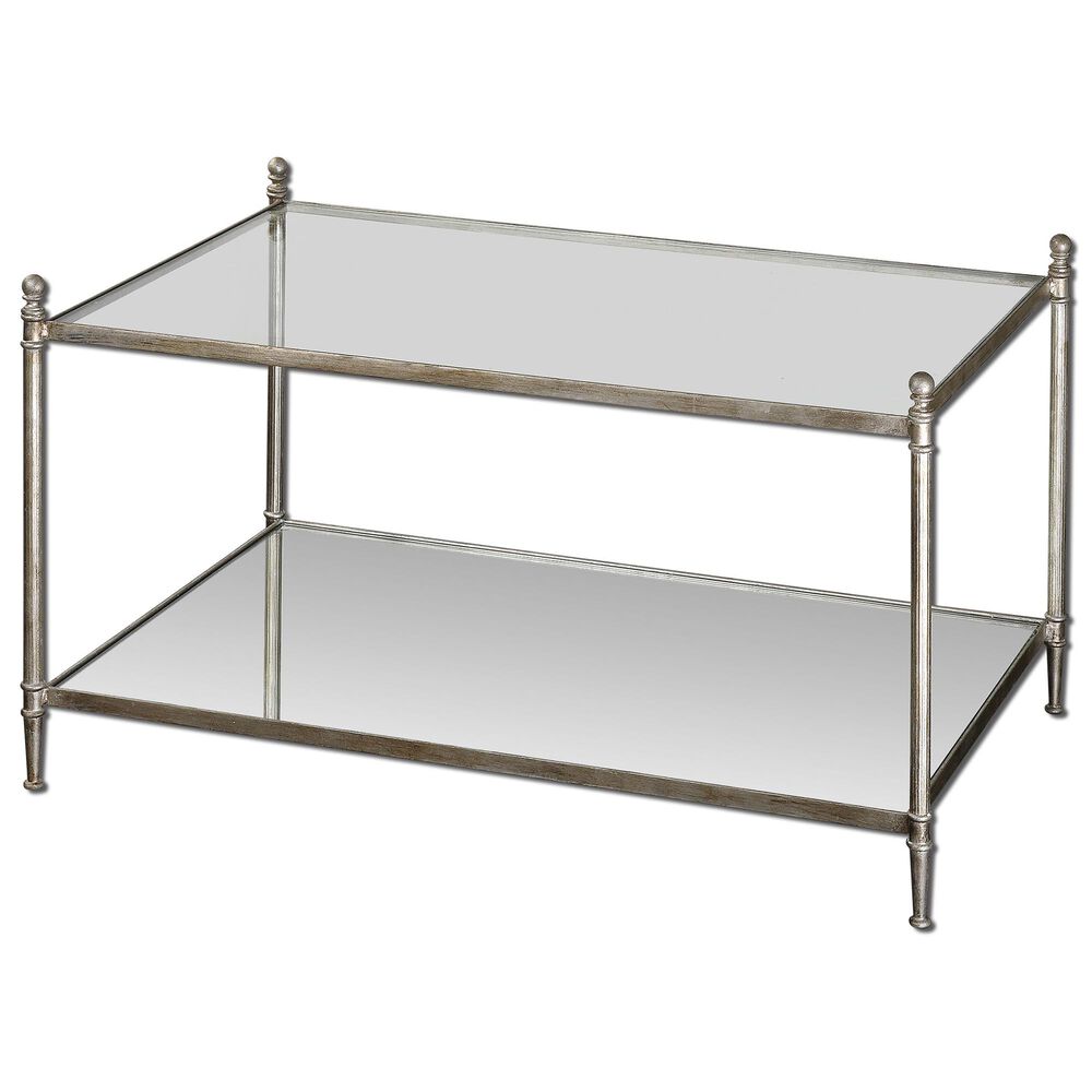 Uttermost Gannon Coffee Table in Antique Silver Leaf, , large
