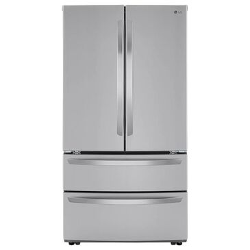 LG 23 Cu. Ft. French Door Counter Depth Refrigerator with Double Freezer Drawers in Stainless Steel, , large