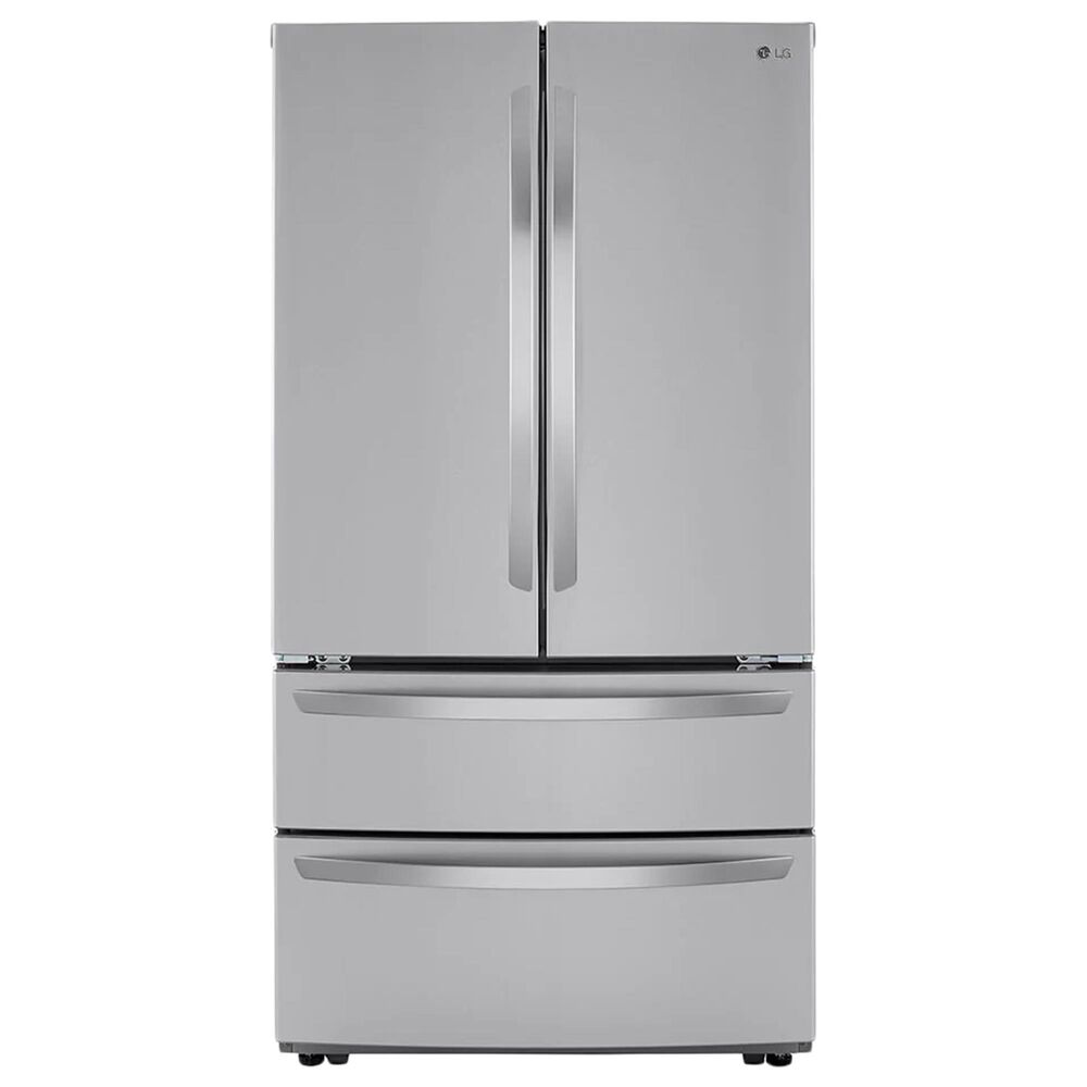 LG 23 Cu. Ft. French Door Counter Depth Refrigerator with Double Freezer Drawers in Stainless Steel, , large