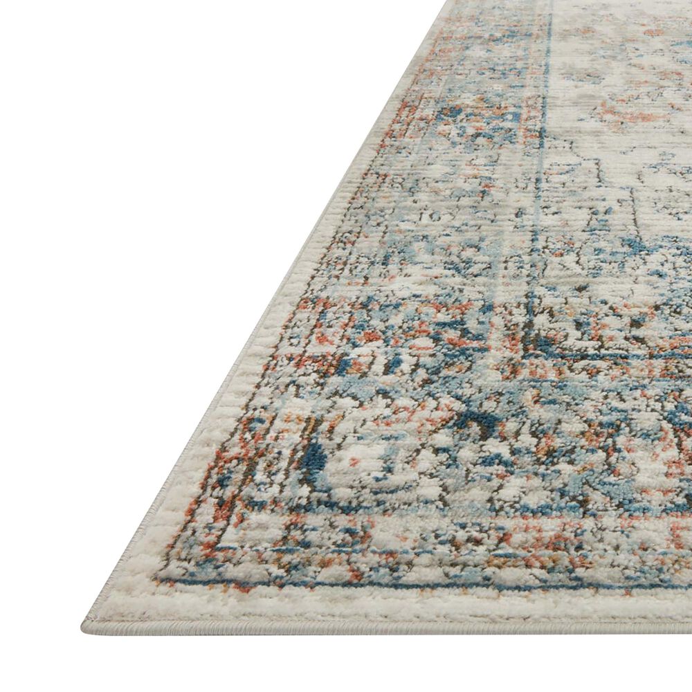 Loloi II Bianca 2&#39;8&quot; x 4&#39; Ivory and Ocean Area Rug, , large