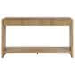 Hearth and Haven 3-Drawer Console Table with Open Shelf in Brown, , large