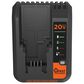 Black & Decker 20V Max 2 Amp Battery Charger in Black and Orange, , large